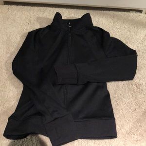 Black full zip athletic sweater